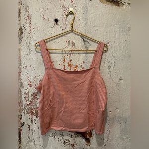 American Eagle - Orange Checkered Crop Top